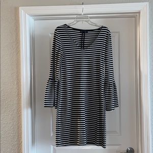 Banana Republic Striped Dress with Bell Sleeves